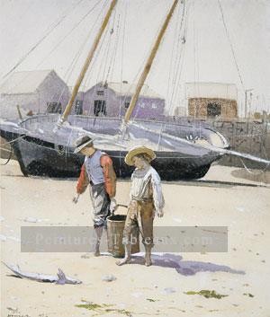  pittore peintre - Un panier de palourdes réalisme marine peintre Winslow Homer